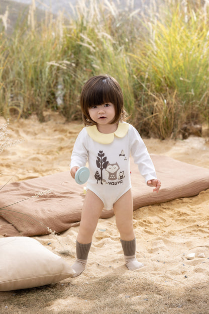 Vauva BBNS - Baby Anti-bacterial Organic Cotton Bodysuits (2-pack) model image front