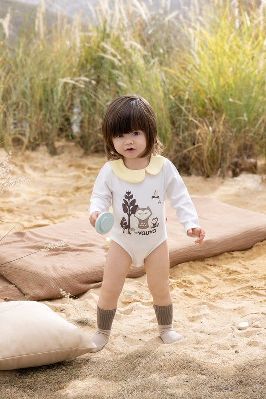 Vauva BBNS - Baby Anti-bacterial Organic Cotton Bodysuits (2-pack) model image front