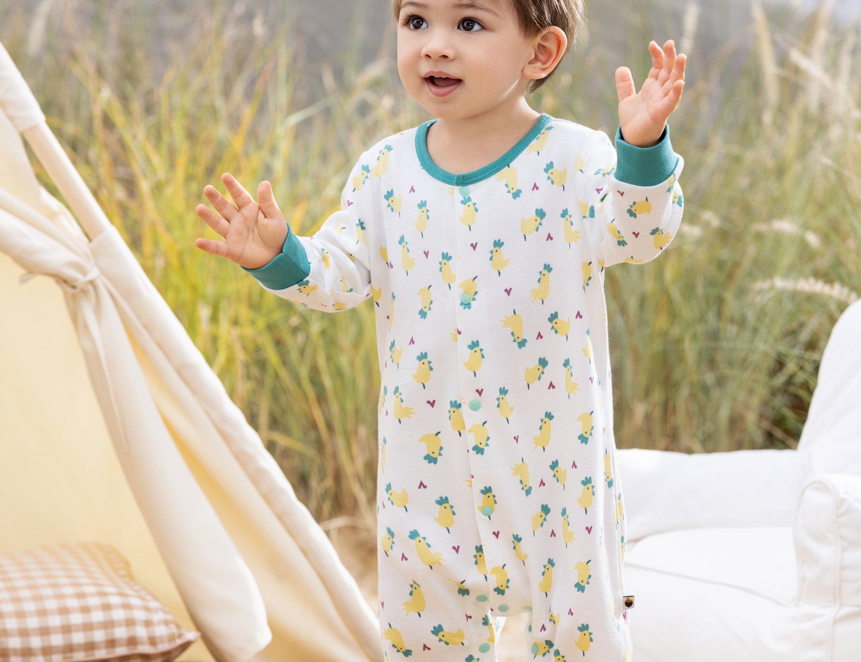 Vauva BBNS - Baby Moisture-wicking Long-sleeved Romper (2-pack) model image front -02