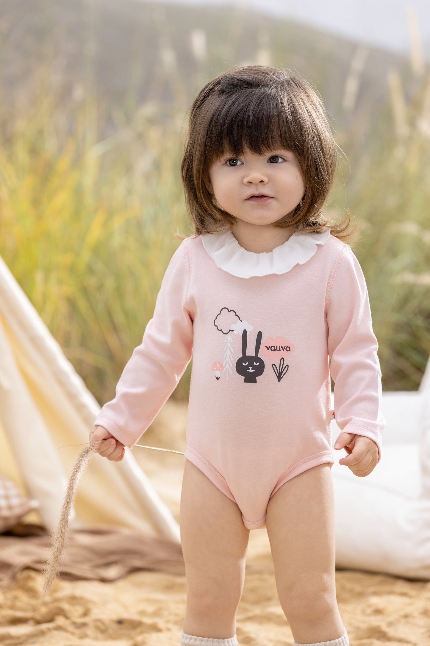 Vauva BBNS - Anti-bacterial Organic Cotton Bodysuits (2-pack) model front