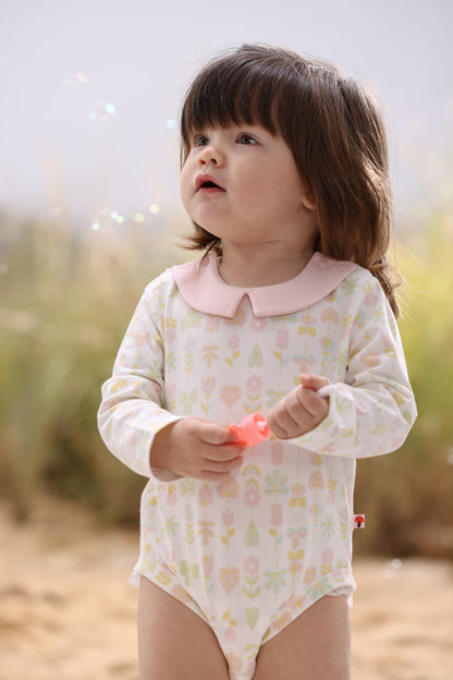 Vauva BBNS - Organic Cotton Pink Long-sleeved Bodysuits (2-pack) model image front