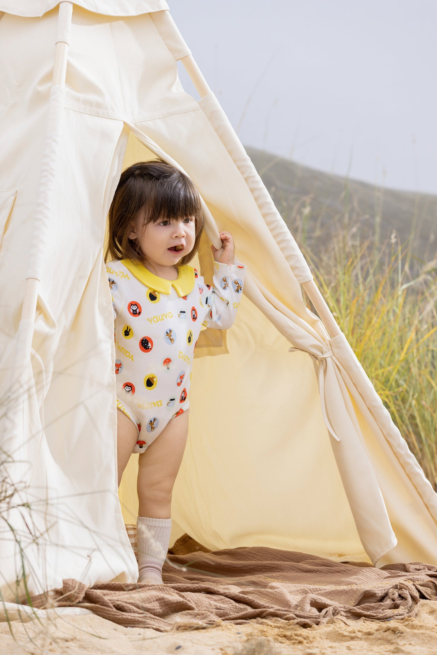 Vauva BBNS - Baby Organic Cotton Crew Neck Bodysuits (2-Pack) model image front -02