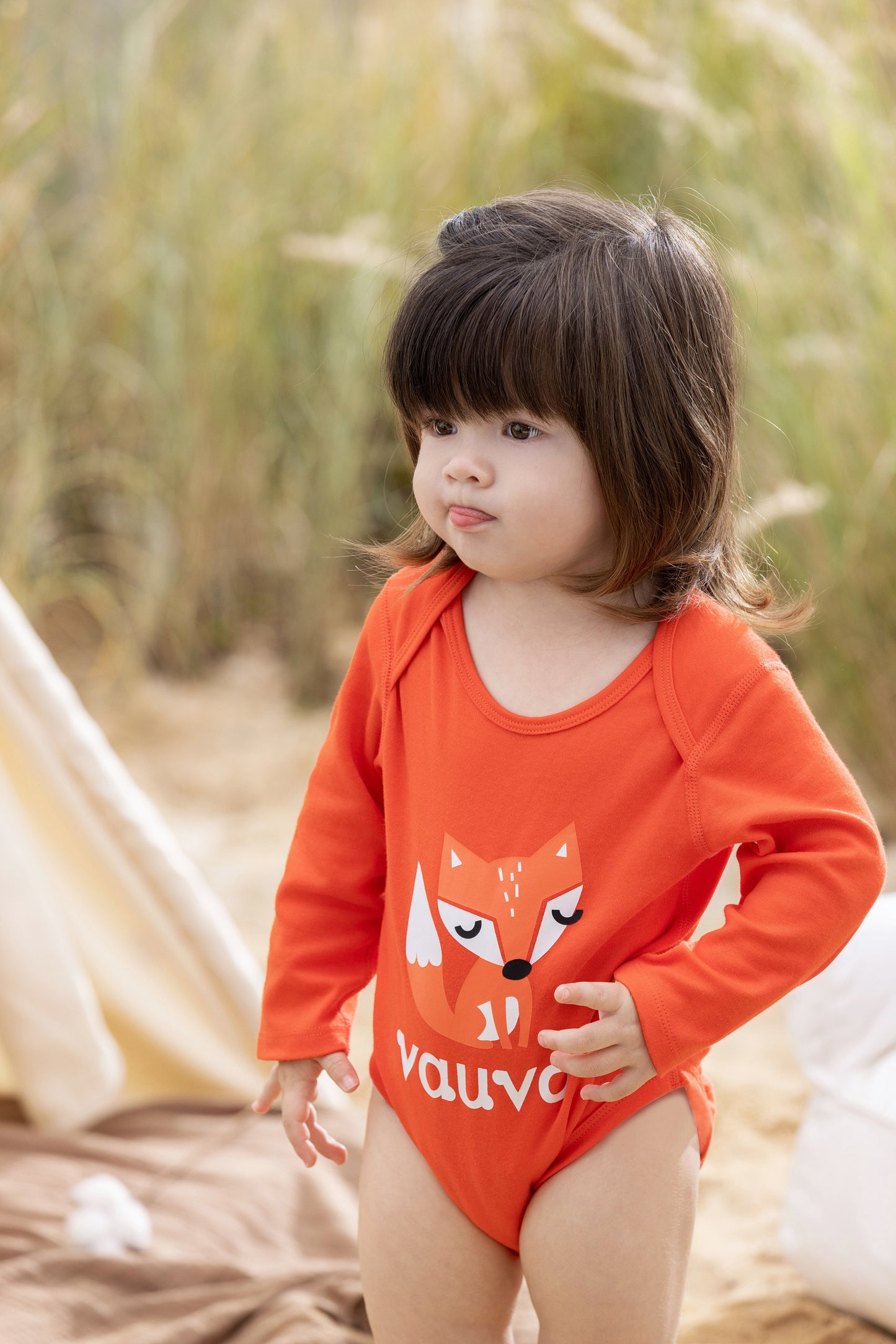 Vauva BBNS - Baby Organic Cotton Printed Bodysuits (2-Pack) model image front