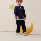 Vauva x Le Petit Prince - Boys Cotton Long Sleeve Polo-Model Image side