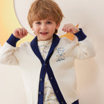 Vauva x Le Petit Prince - Boys Embroidered Cardigan model front