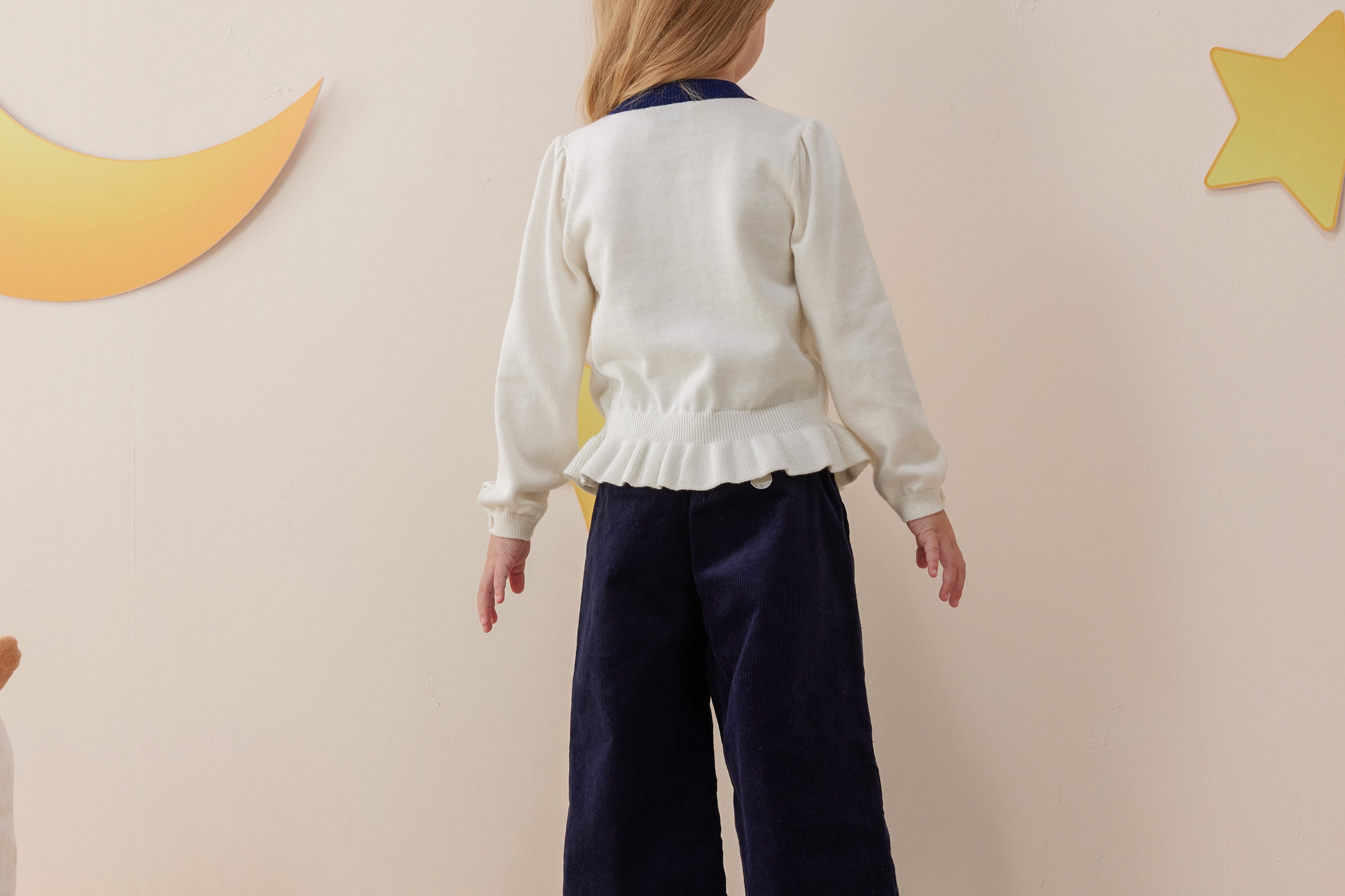 Vauva x Le Petit Prince - Girls Embroidered Corduroy Pants model back