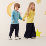 Vauva x Le Petit Prince - kids Sweater & T-shirt (2 piece Set/Yellow) model front