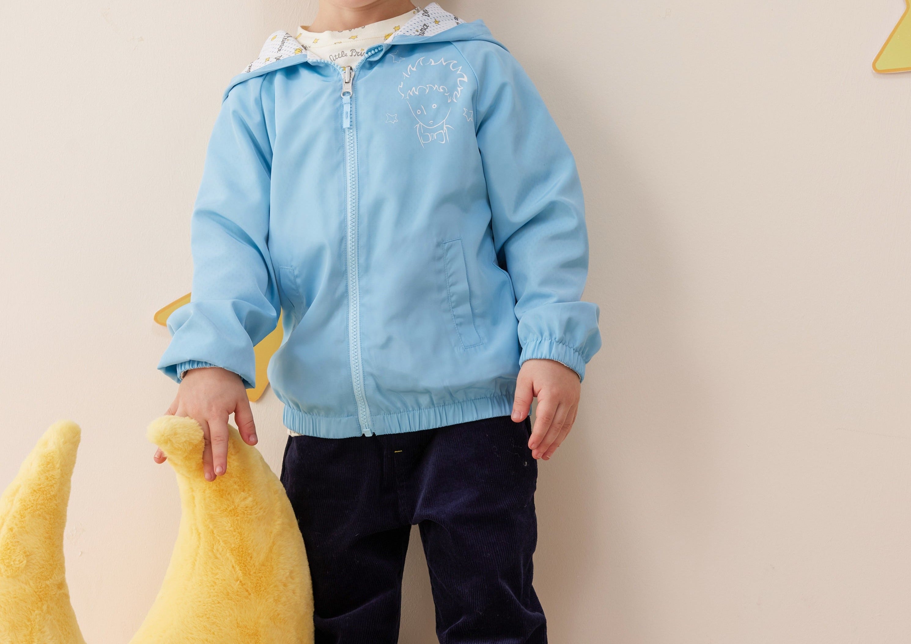 Vauva x Le Petit Prince - Kids Reversible Jacket (Blue) model outside front