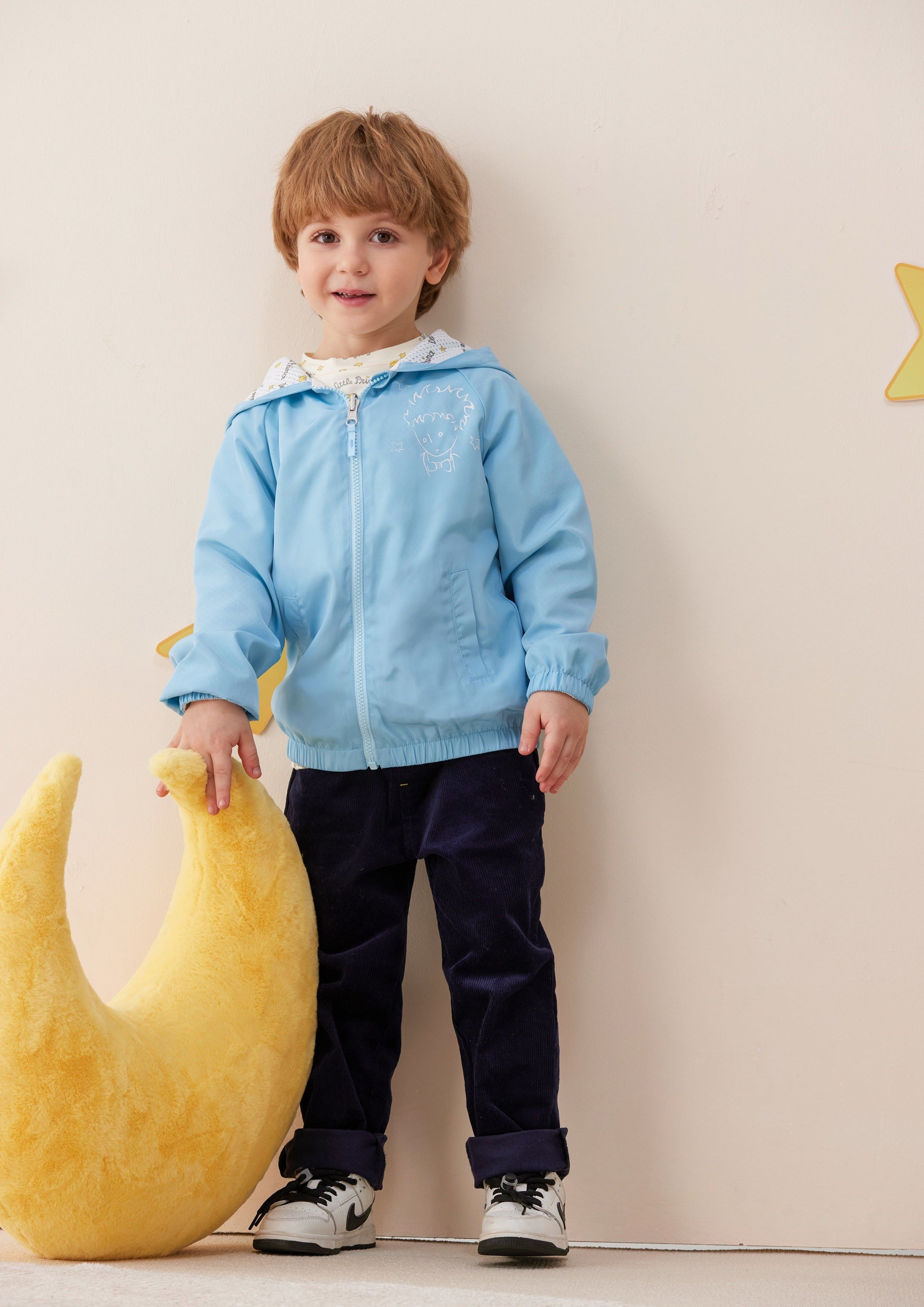 Vauva x Le Petit Prince - Kids Reversible Jacket (Blue) model outside front