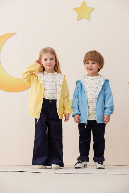 Vauva x Le Petit Prince - Kids Reversible Jacket (Blue) models outside front