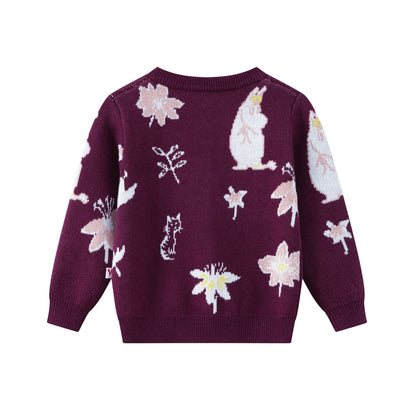 Baby Girls Moomin Pattern Long Sleeve Knit Jacket