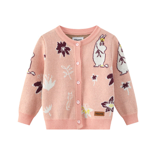 Baby Girls Moomin Pattern Long Sleeve Knit Jacket