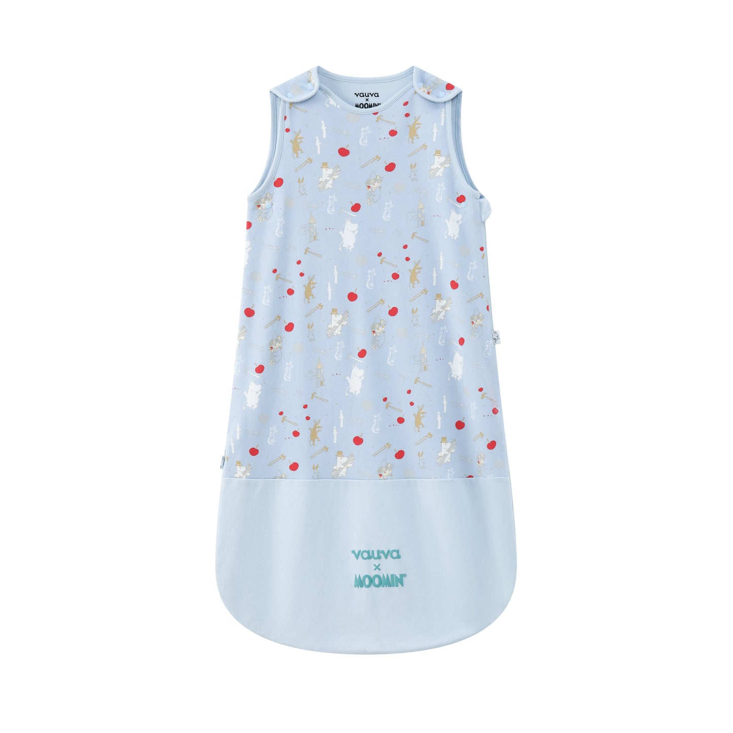 Vauva X Moomin FW23-男嬰Moomin遍布印刷棉睡袋（民間藍色）