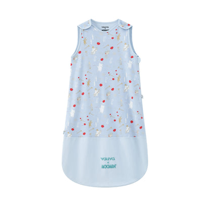 Vauva X Moomin FW23-男嬰Moomin遍布印刷棉睡袋（民間藍色）