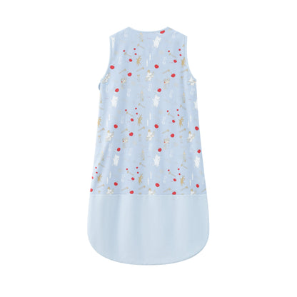 Vauva X Moomin FW23-男嬰Moomin遍布印刷棉睡袋（民間藍色）