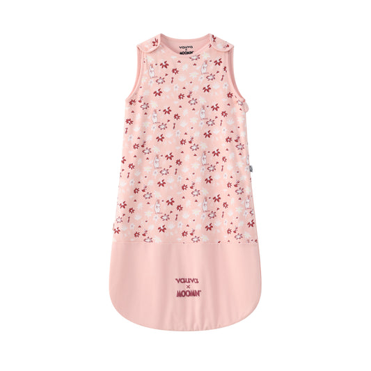 Vauva X Moomin FW23-女嬰Mo​​omin遍布印刷棉睡袋（粉紅色）