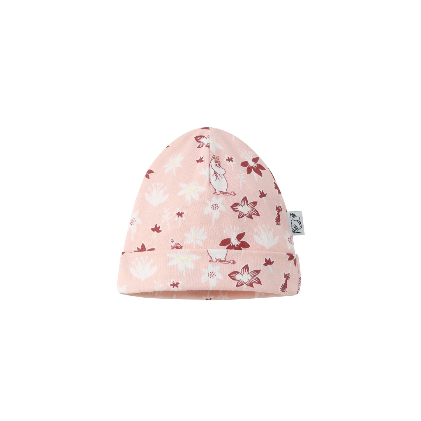 Vauva X Moomin FW23-女嬰Mo​​omin遍布印刷棉帽（粉紅色）
