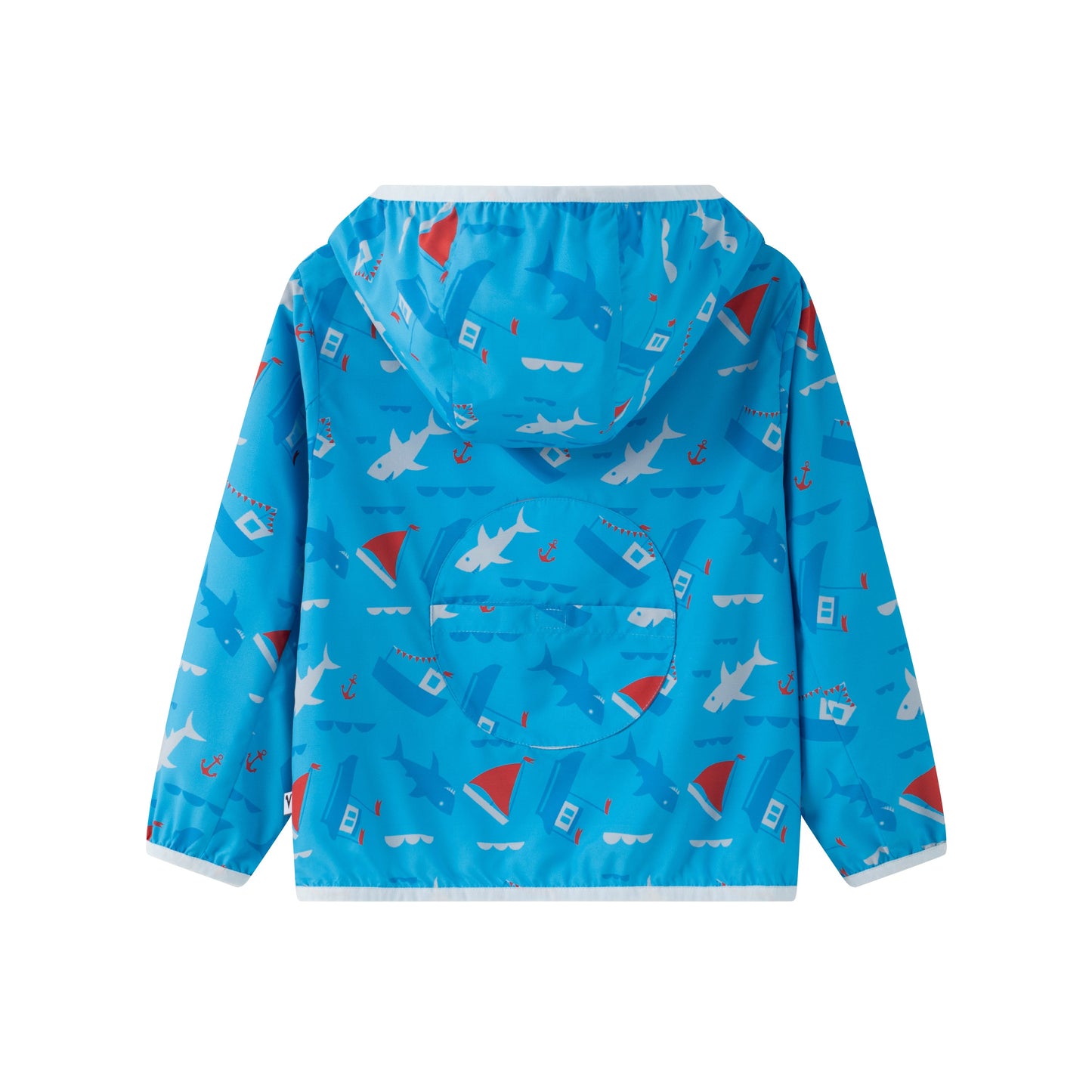 Vauva SS24 - Boys Whale Printed Windbreaker (Blue) - Product 2