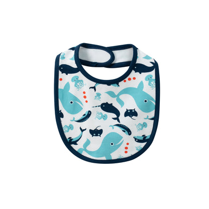 Vauva SS24 - Baby Boy Whale Printed Bib - Product 1