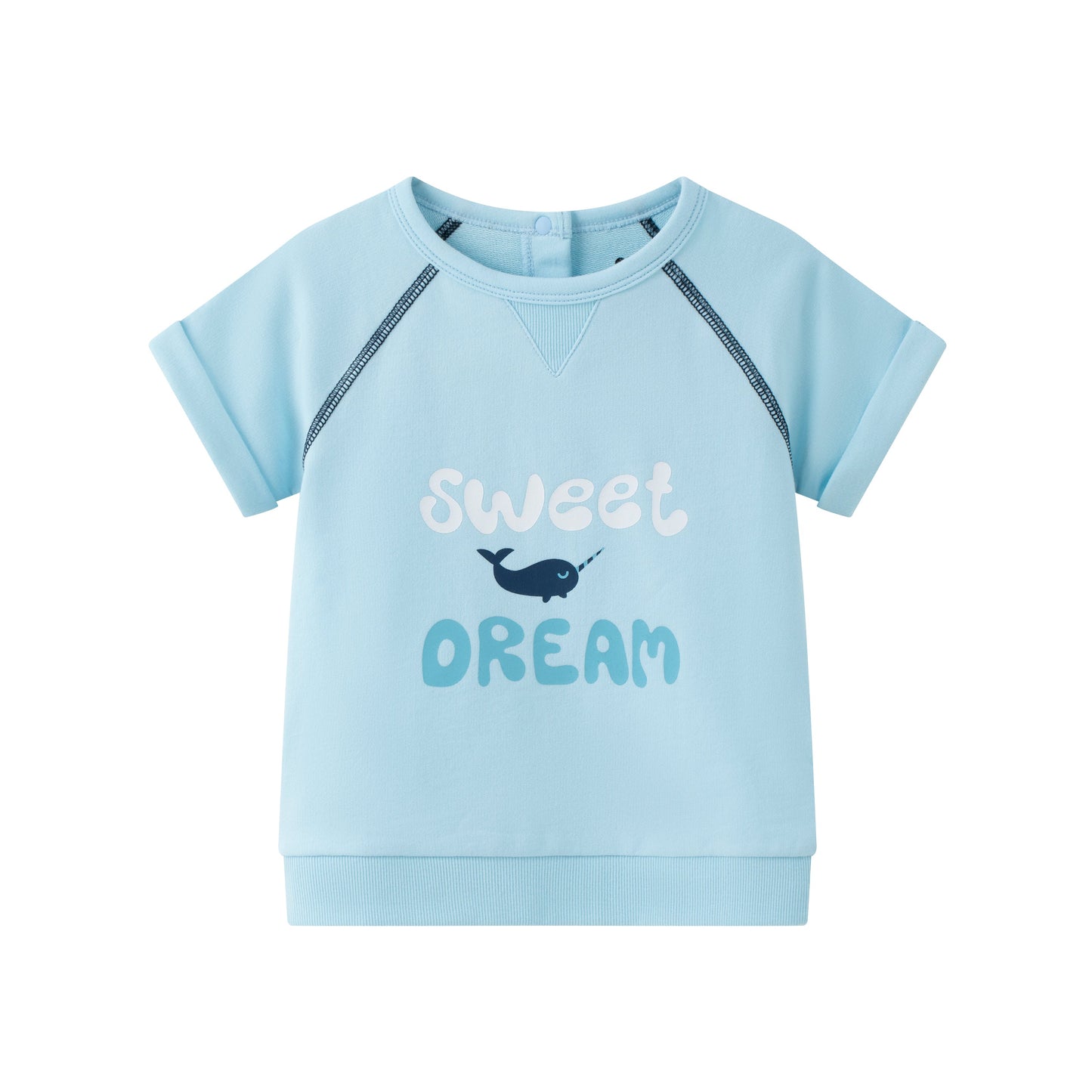 Vauva SS24 - Baby Boy Sweet Dream Short Sleeves Top (Blue) - Product 1