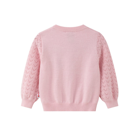 Vauva x Moomin - Baby Girls Moomin Long Sleeve Cardigan (Pink)  - Product Image 2