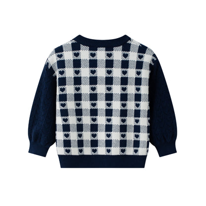 Baby Girl Plaid Long Sleeve Cardigan