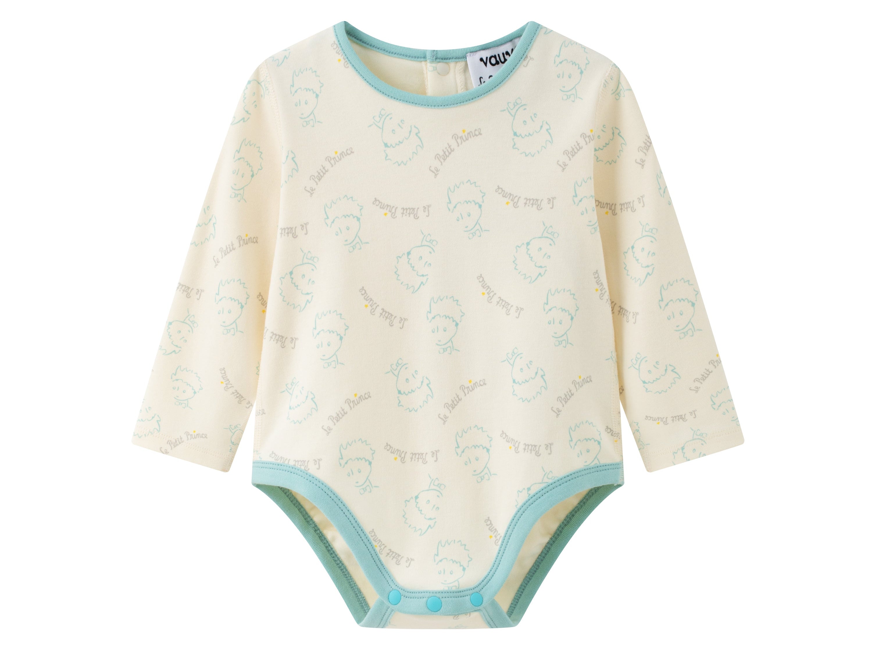 Vauva x Le Petit Prince - Baby Boy Little Prince Full Print Long Sleeve Bodysuit product image front