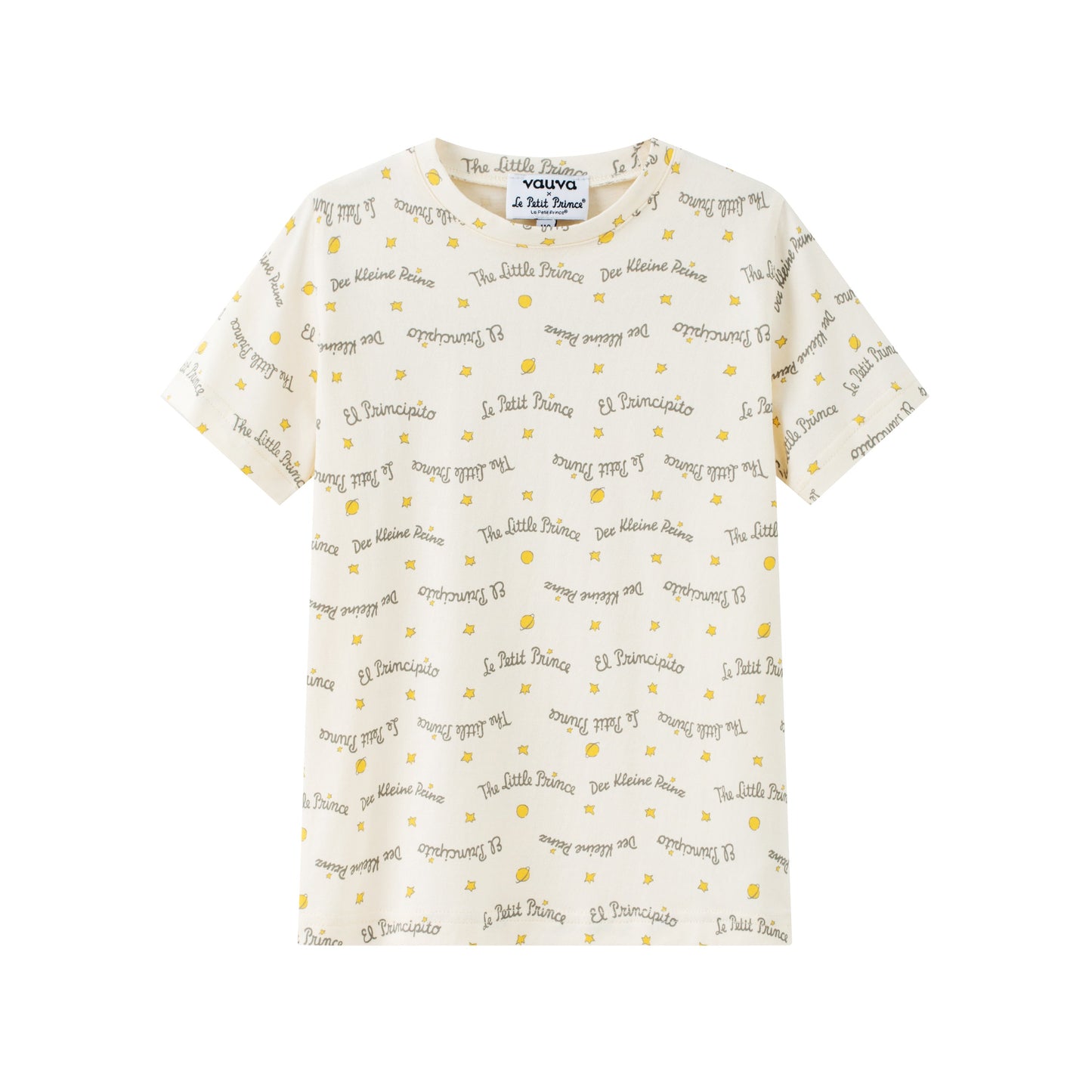 Vauva x Le Petit Prince - kids Sweater & T-shirt (2 piece Set/Yellow) product image front - 2