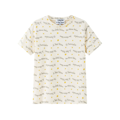 Vauva x Le Petit Prince - kids Sweater & T-shirt (2 piece Set/Yellow) product image front - 2