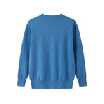 Vauva x Le Petit Prince - Kids Cashmere Cardigan (Blue)-model image front