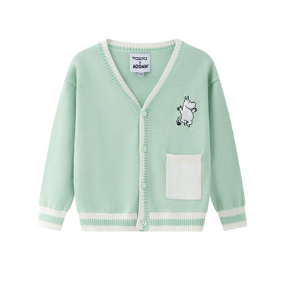 Vauva x Moomin - Baby Moomin Long Sleeve Cardigan (Pastel Green)  - Product Image 1