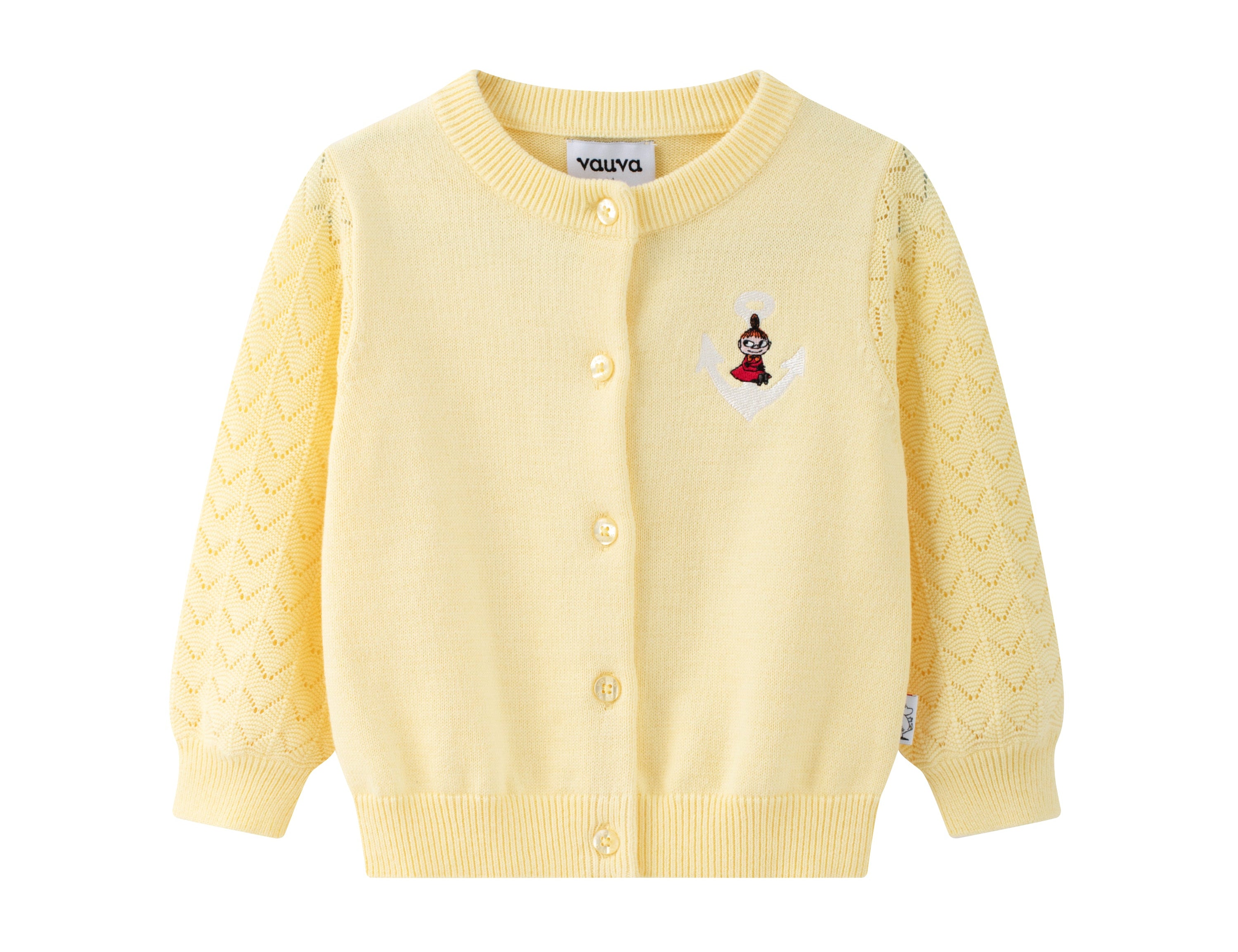 Vauva x Moomin - Baby Little My Long Sleeve Cardigan (Yellow)  - Product Image 1