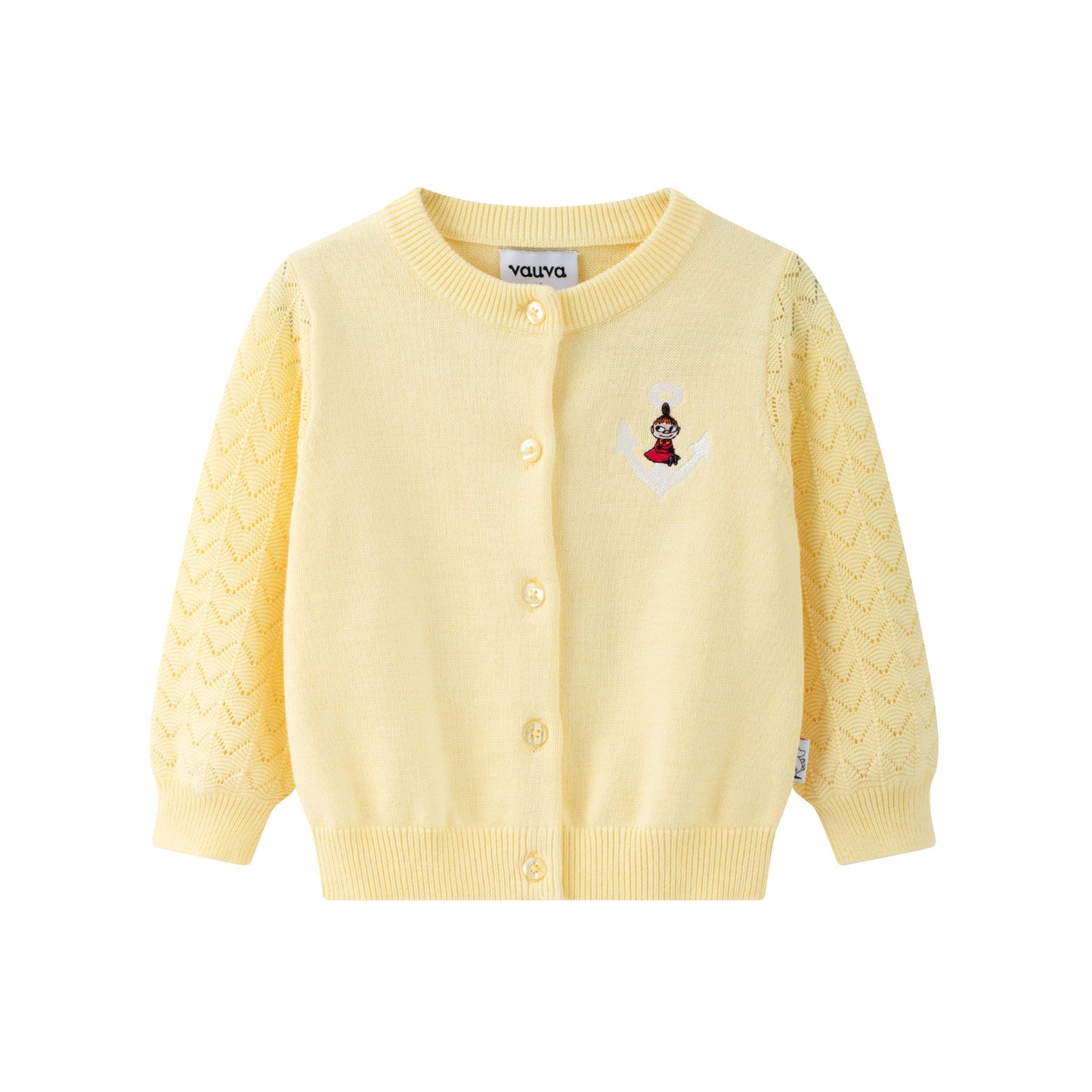 Vauva x Moomin - Baby Little My Long Sleeve Cardigan (Yellow)  - Product Image 1