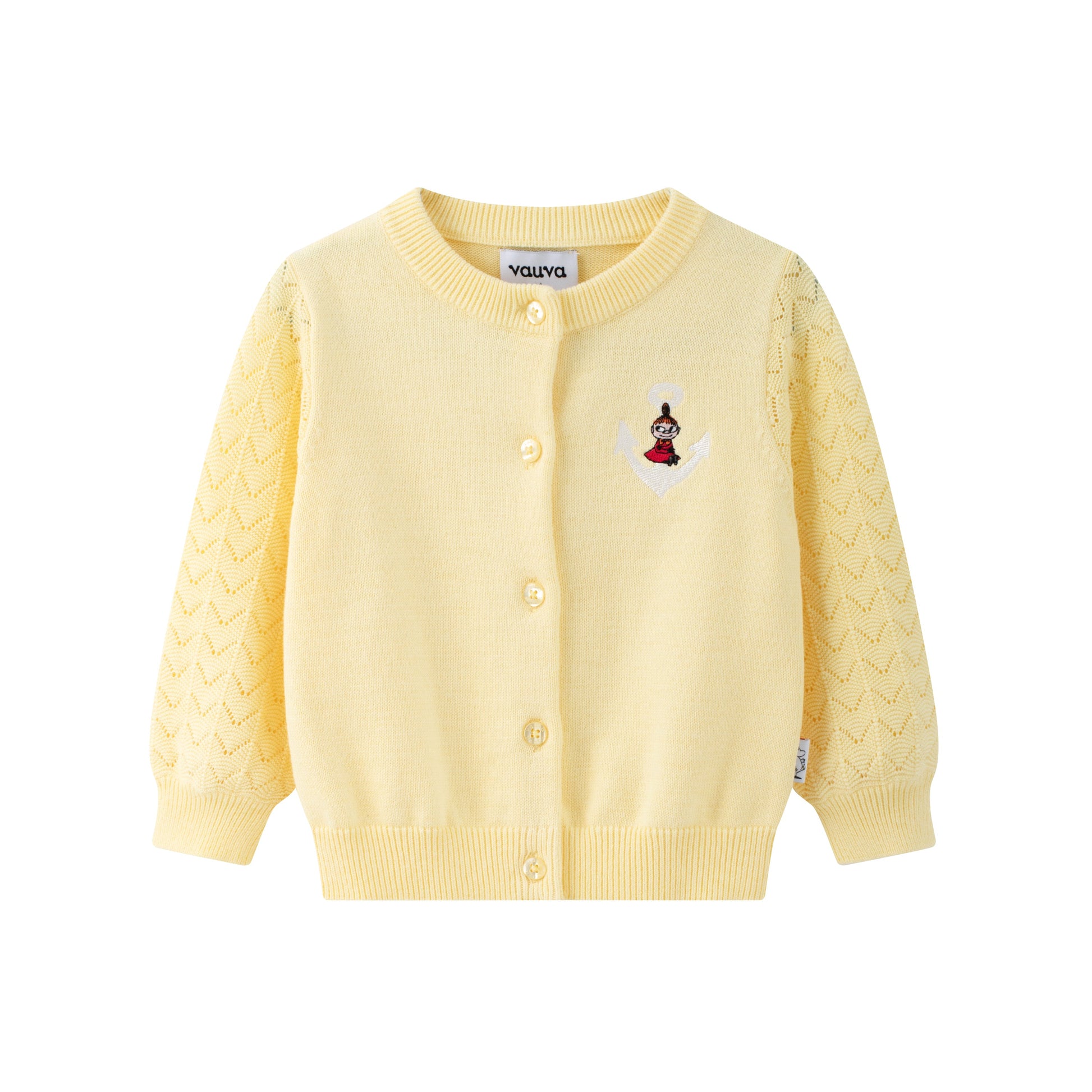 Vauva x Moomin - Baby Little My Long Sleeve Cardigan (Yellow)  - Product Image 1