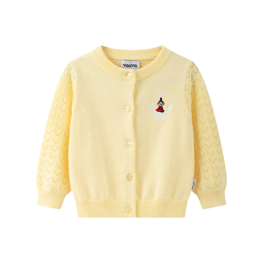 Vauva x Moomin - Baby Little My Long Sleeve Cardigan (Yellow)  - Product Image 1