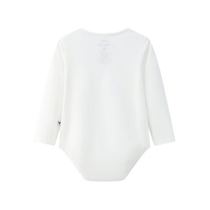 Vauva BBNS - Organic Cotton White Striped Pattern Bodysuits (2-pack) product image back