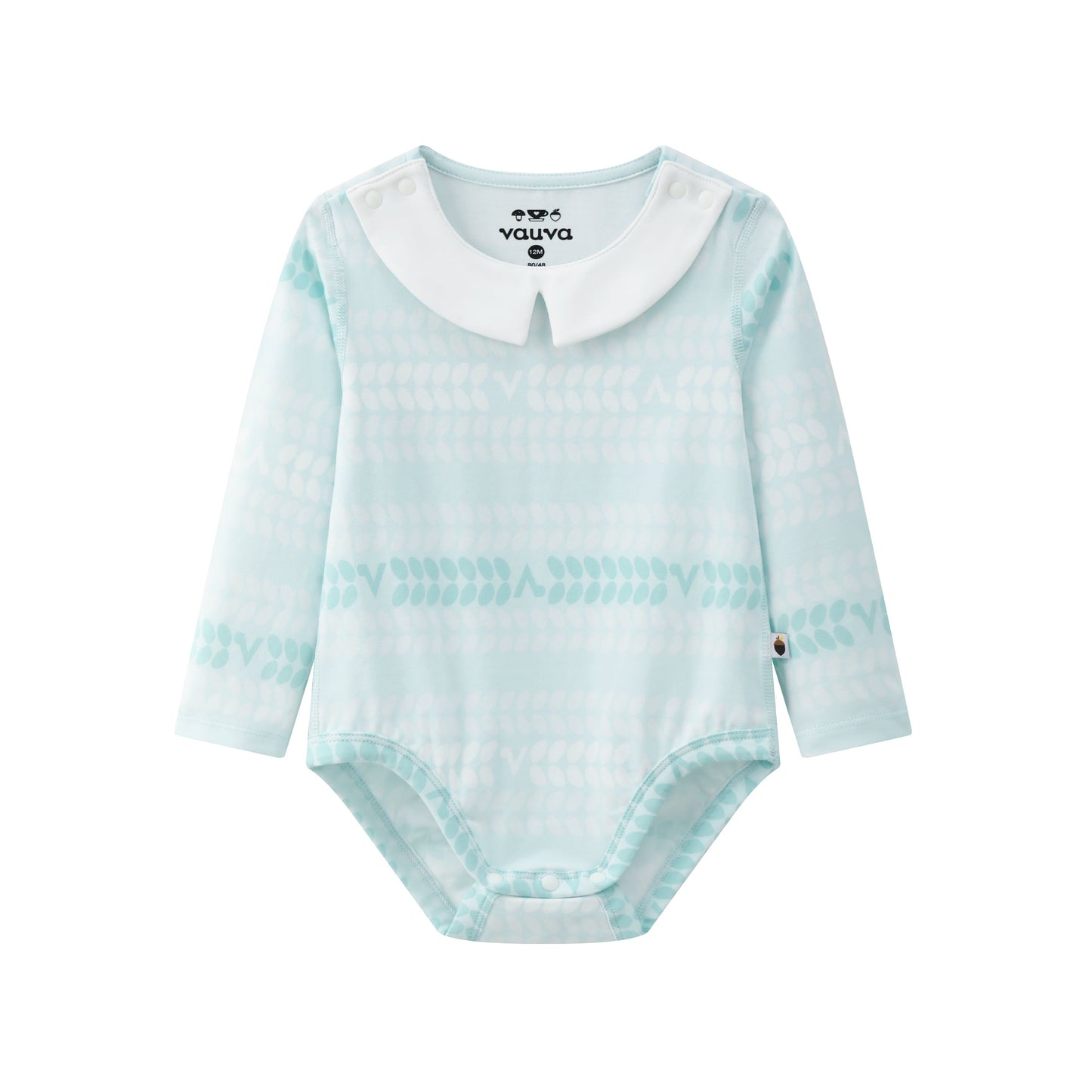 Vauva BBNS - Organic Cotton White Striped Pattern Bodysuits (2-pack) product image front -03