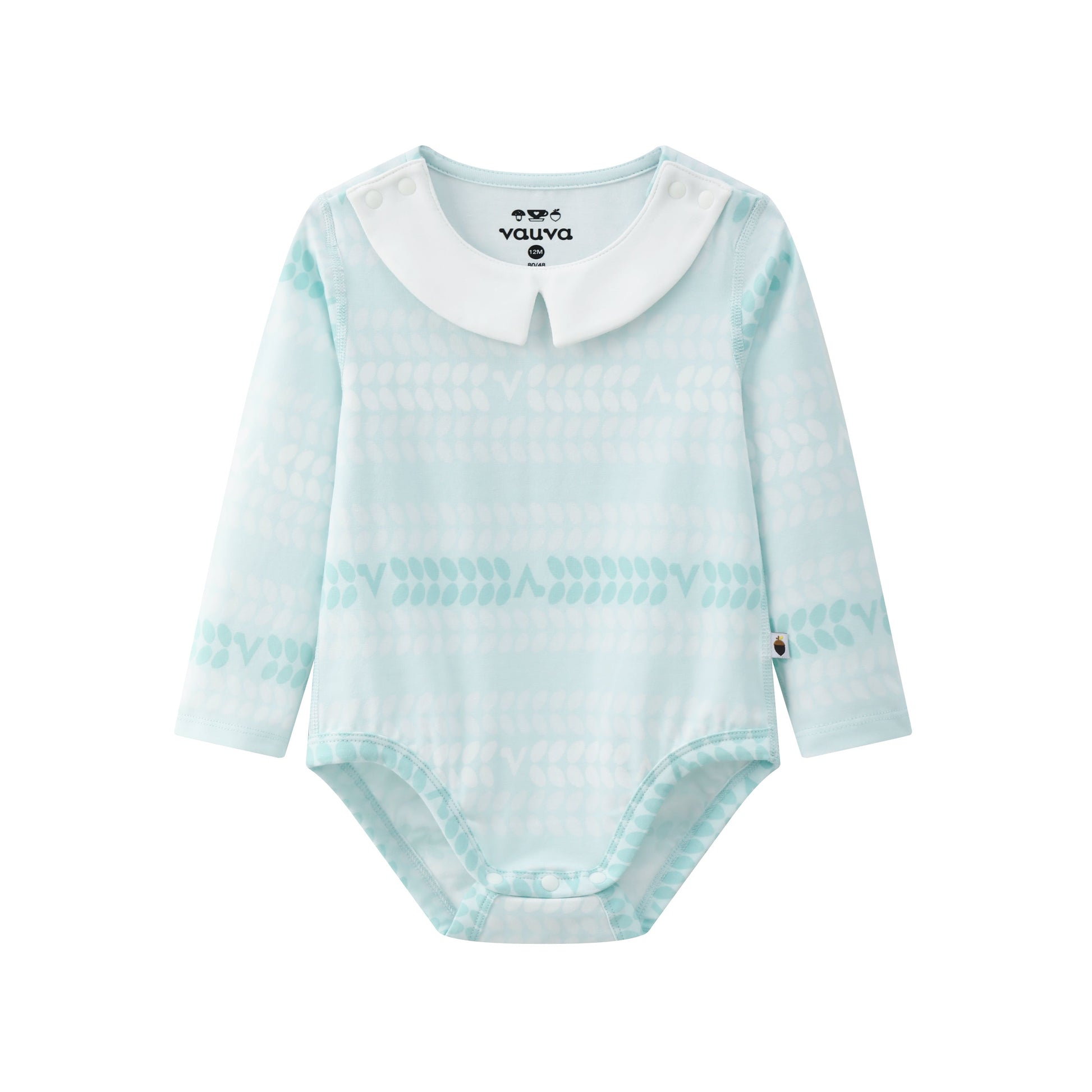 Vauva BBNS - Organic Cotton White Striped Pattern Bodysuits (2-pack) product image front -03