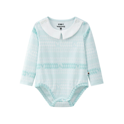 Vauva BBNS - Organic Cotton White Striped Pattern Bodysuits (2-pack) product image front -03