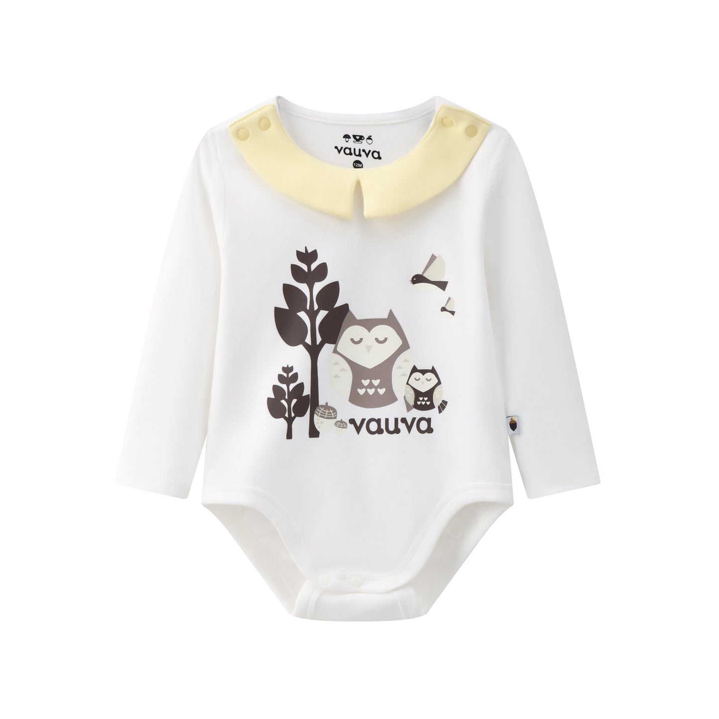 Vauva BBNS - Baby Anti-bacterial Organic Cotton Bodysuits (2-pack) product image front -02