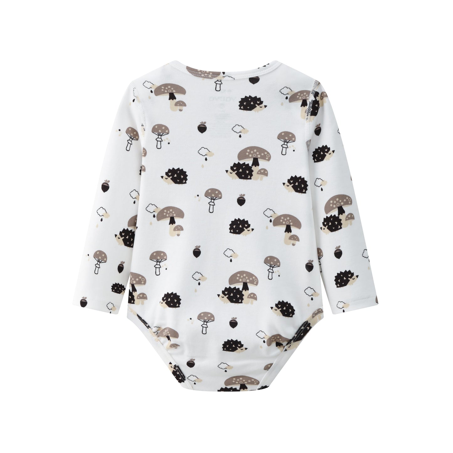 Vauva BBNS - Baby Anti-bacterial Organic Cotton Hazelnut Pattern Bodysuits (2-pack)-product image back