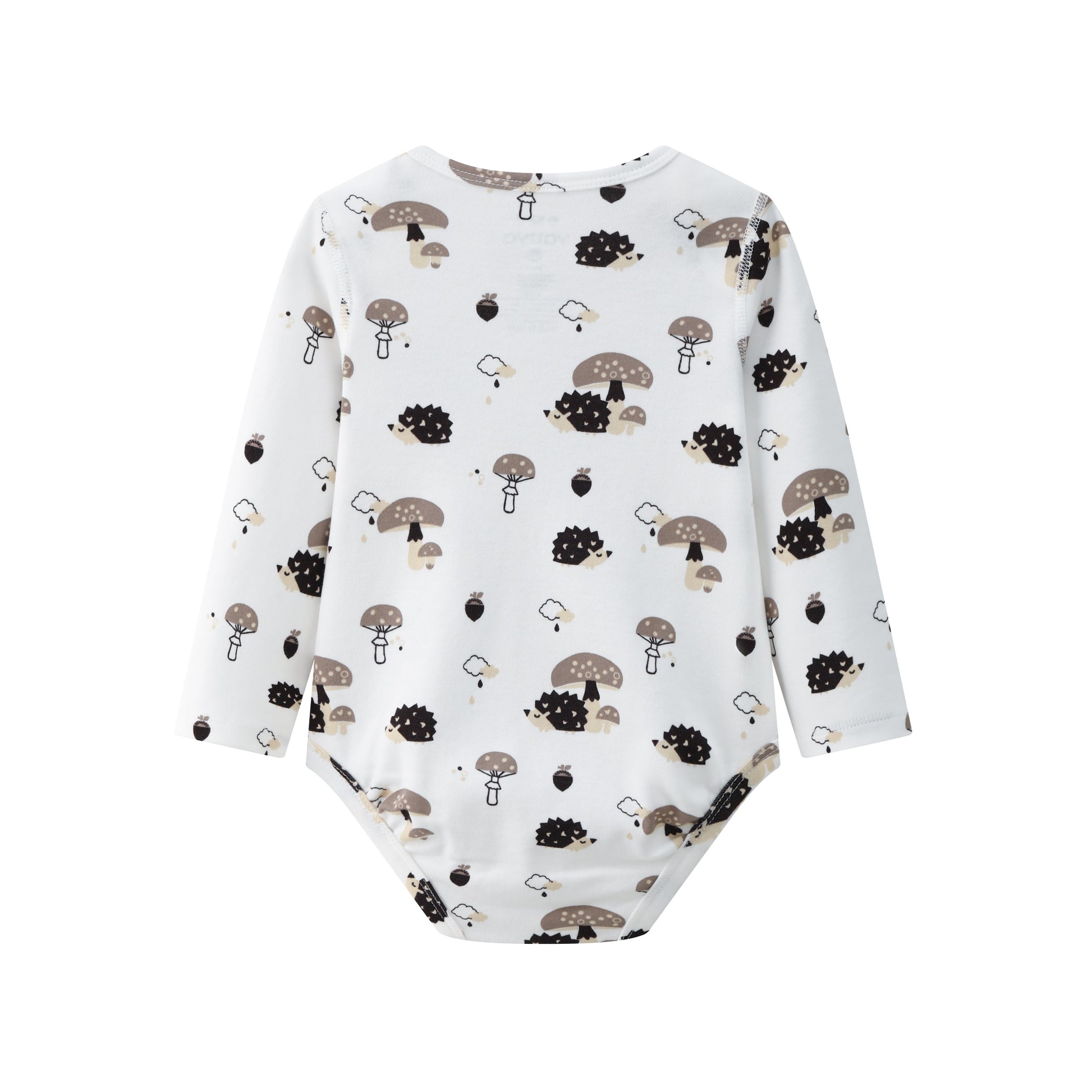 Vauva BBNS - Baby Anti-bacterial Organic Cotton Hazelnut Pattern Bodysuits (2-pack)-product image back