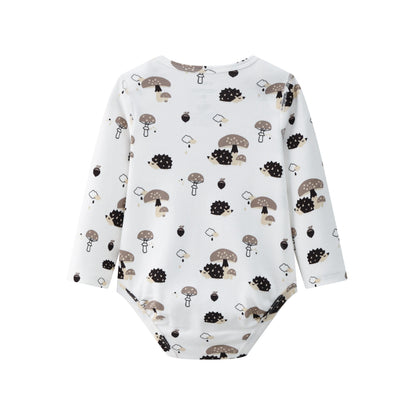Vauva BBNS - Baby Anti-bacterial Organic Cotton Hazelnut Pattern Bodysuits (2-pack)-product image back