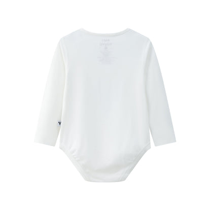 BBNS - Organic Cotton Crocodile Print Square Neck Long-Sleeved Bodysuits