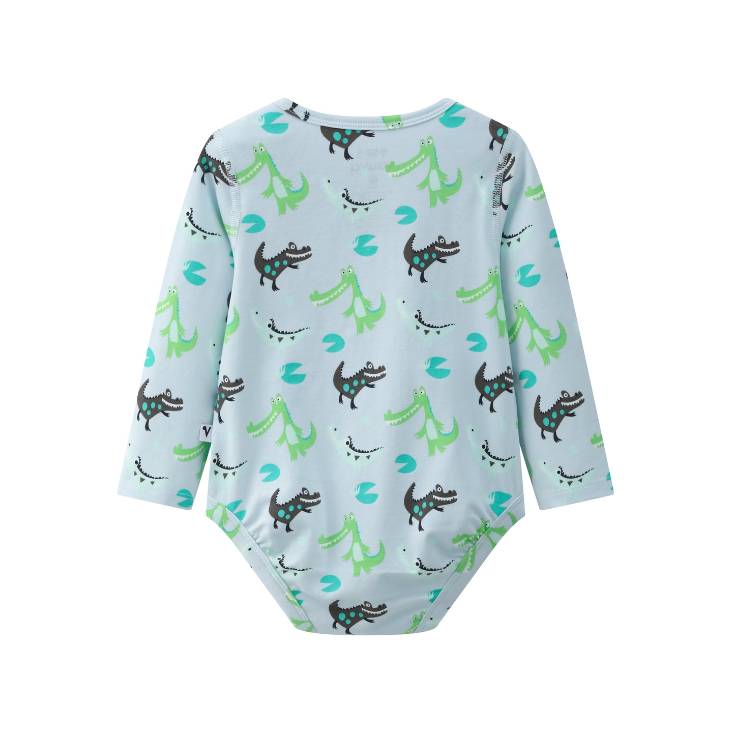 Vauva BBNS - Organic Cotton Crocodile Print Long-Sleeved Bodysuits (2-pack) product image back -02