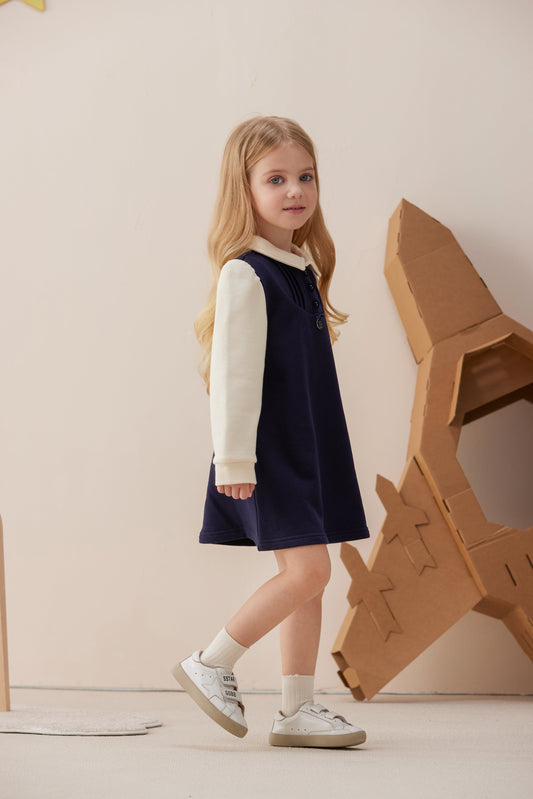 Vauva x Le Petit Prince - Girls Long Sleeve Dress-model image side