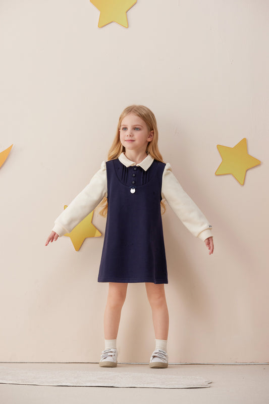 Vauva x Le Petit Prince - Girls Long Sleeve Dress-model image front