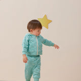 Vauva x Le Petit Prince - Baby Hooded Long Sleeve Zip Jacket (Green Lake) model side