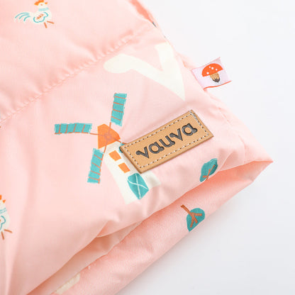 Baby Girls Pinwheel Print Coat With Hood