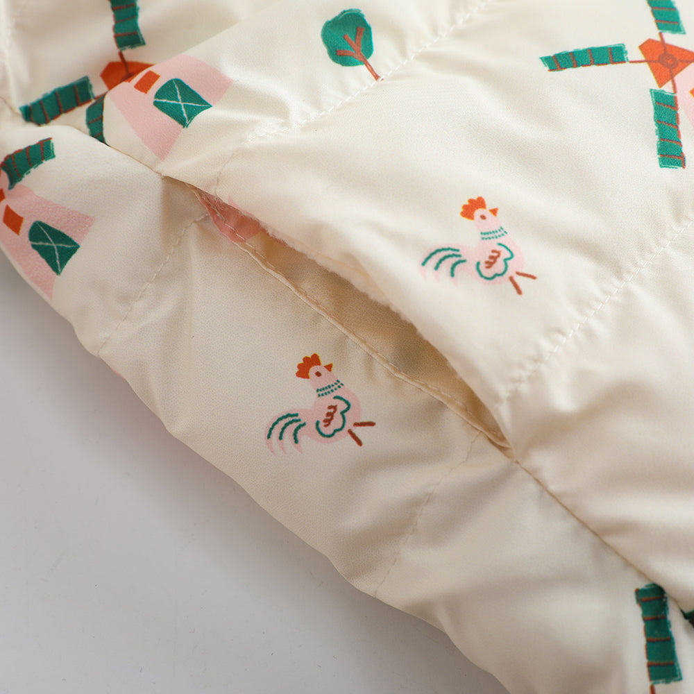 Baby Girls Pinwheel All Over Print Coat